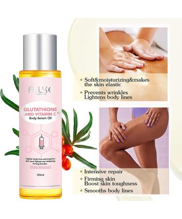 AILKE BOOST LUSTER AILKE Glutathione and Vitamin C Body Whitening Serum Oil radiant glow and smooth skin for body & hands & legs daily hydration for all skin types 250 ml Pack of 1 1 copy - Buy Online on GoSupps.com