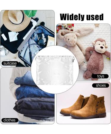 6 Pack White Silk Dust Bags for Handbags, Purses, Shoes, and Boots - Dustproof Drawstring Travel Storage Pouch - 19.6 x 15.7 inches - Buy Online on GoSupps.com