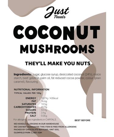 Just Treats Coconut Mushrooms (500g Share Bag) - Buy Online on GoSupps.com