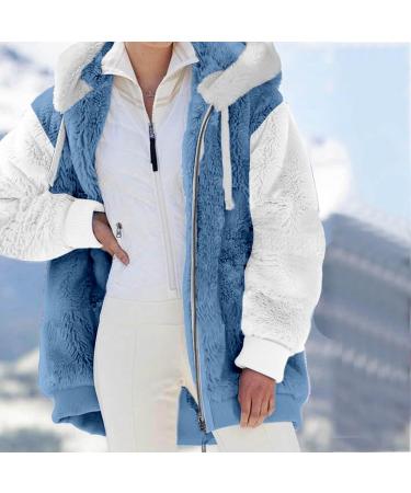 Hanxiulin Women's Fleece Plush Jacket - Warm Oversized Winter Zipper Coat in Multiple Colors - Buy Online on GoSupps.com