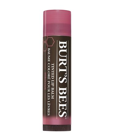 Burt's Bees Tinted Lip Balm Hibiscus - 0.15 oz | Natural Moisturizing Color - Buy Online on GoSupps.com