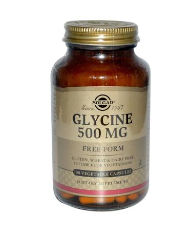 Solgar Glycine 500 mg 100 Vegetable Capsules - Buy Online on GoSupps.com