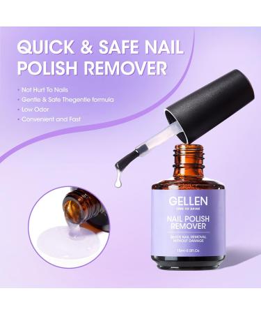 Buy Gellen Gel Nail Polish Remover - Quick & Easy 2 Pack | Professional Formula No Foil Soaking Needed 3-5 Minute Removal - Buy Online on GoSupps.com
