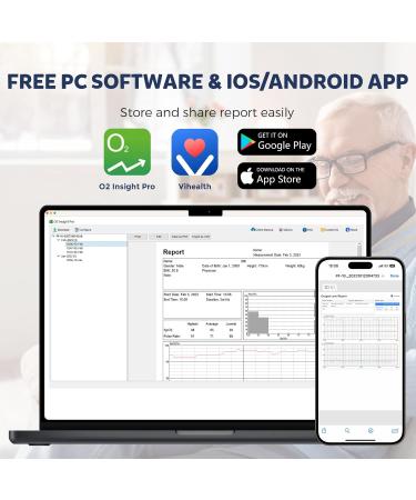 Buy Continuous Pulse Oximeter Fingertip - Rechargeable Bluetooth O2 Monitor with 8-10 Hours Storage SpO2 & Pulse Rate Tracking APP & PC Reports Audio Reminder - International Shipping Available - Buy Online on GoSupps.com