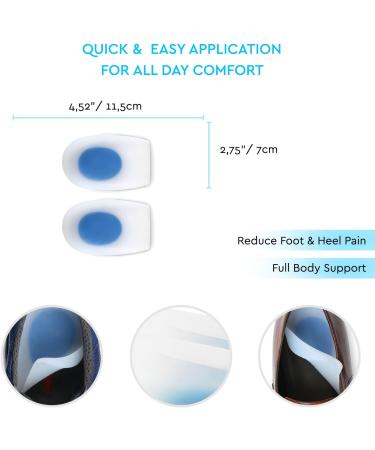 Soft Silicone Foot Pillows for Pain Relief | Junic Fun Soles - Unisex XL | Hypoallergenic & Odor Resistant - Buy Online on GoSupps.com