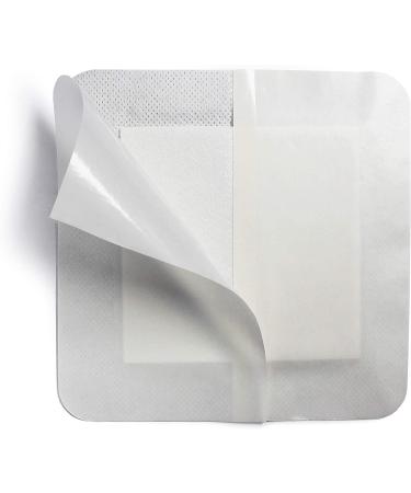 Medpride Waterproof Composite Wound Dressing Pads 6x6 Inch - 10-Pack, Sterile & Individually Wrapped - Medium Absorbency for Pressure Ulcers, Post Op Trauma - Men & Women - Buy Online on GoSupps.com