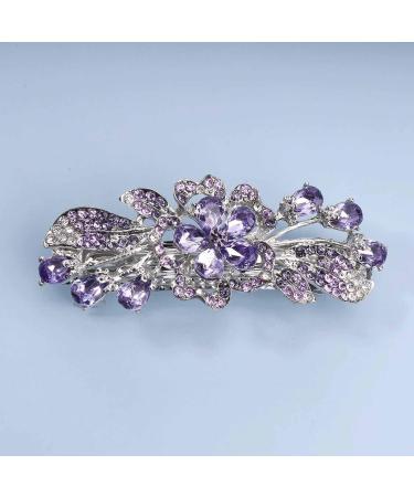 Yheakne Crystal Wedding Hair Clip - Bling Rhinestone Headdress for Brides & Girls | Elegant Purple Decorative Hair Jewelry - Buy Online on GoSupps.com