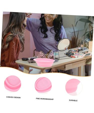 DOITOOL Cleaning Pad Silicone Cleaning Brush Doll Cake Pan Silicone Scrubbers Makeup Brush Cleaning Scrubber Makeup Brush Scrubber Washers Makeup Egg Cosmetic Pink Silica Gel 14.5x11cm Pink - Buy Online on GoSupps.com