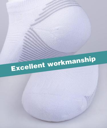 Lapulas 6 Pairs Men s Sports Socks - Breathable Comfortable Anti-Slip Cotton Sneaker Socks (Sizes 39-50) - Pure White - Buy Online on GoSupps.com