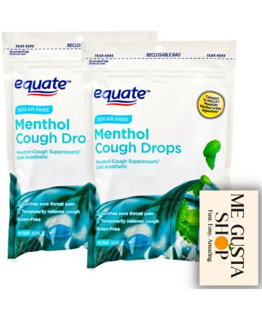 Equate Sugar-Free Menthol Cough Drops 70 Count Pack of 02 140 Total + me Gusta Sticker
