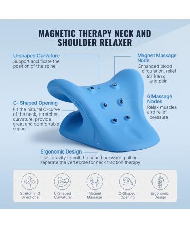 Magnetic Neck Stretcher & Pain Relief Pillow for Cervical Traction & TMJ Support - Chiropractic Rest Decompression at Home - Buy Online on GoSupps.com
