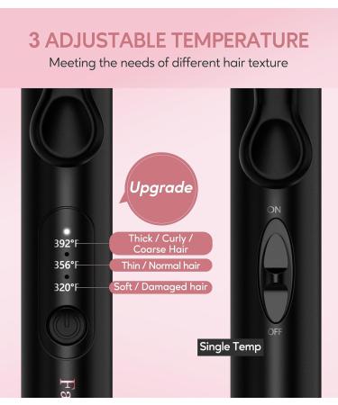 Buy Mini Hair Crimper & Waver - 3 Temperature Adjustable 3 Barrel Curling Iron for Beach Waves - Travel Size Dual Voltage Digital Temp - Rose Pink - Buy Online on GoSupps.com