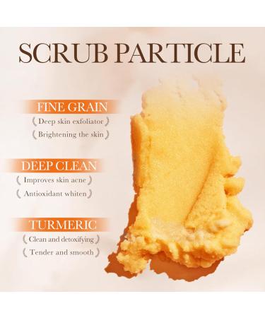  Hppsctink Turmeric Scrub 240g Turmeric Body Scrub Gentle and Purifying Body Care Refreshing Care Moisturizing & Moisturizing Cream - Buy Online on GoSupps.com