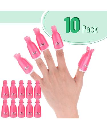 Slick Nail Polish Remover Clips - 10 pcs Soak Off Gel Polish Nail Clips for Easy and Efficient Polish Removal - Buy Online on GoSupps.com