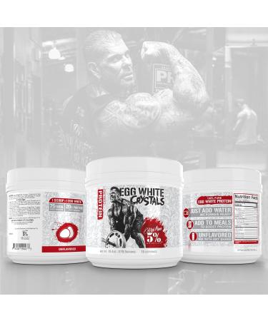 Rich Piana 5% Nutrition Egg White Crystals - 100% Pure Egg White Protein Powder | 20g Protein | Unflavored | Easy Mixing 15 Servings - 0.84 lbs - Buy Online on GoSupps.com