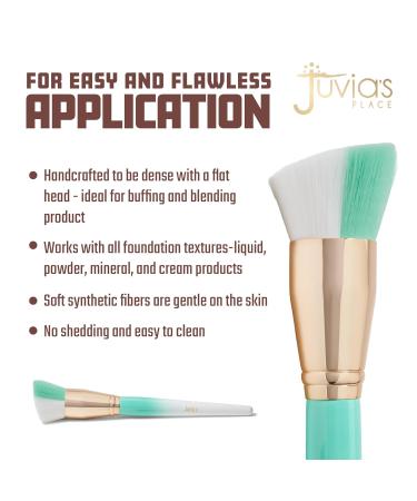 Juvia's Place I Am Magic 102 Flat Top Foundation Brush - Flawless Makeup Blending Tool for Face & Body | Soft Dense Full Coverage Brush for Liquid Powder Cream & Blush - Travel Friendly - Buy Online on GoSupps.com