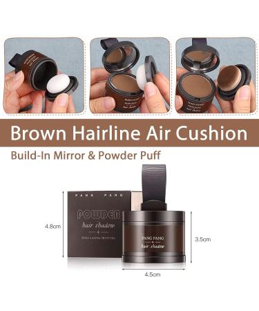 Instantly Hairline Shadow Hairline Powder Root Touch Up Quick Cover Brown Hair Root Concealer for Hairline Hair Touch-Up for Thin Hair Grey Hairline Quick Cover Unisex Waterproof Dark Brown - Buy Online on GoSupps.com