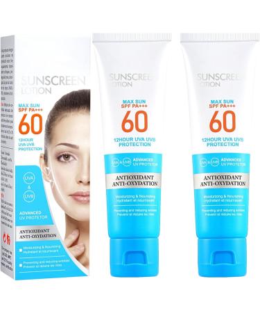 Jimtuze Sunscreen Lotion Facial Insulation SPF 60 PA +++ Broad Spectrum Waterproof Sun Protection 50 ml nongreasy sun protection facial care for UV protection sun protection for face and body - Buy Online on GoSupps.com