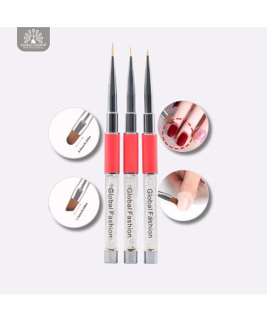 Global Fashion Multipurpose Brush Set - Nail Art Painting & Crafts - 3 Sizes | International Shipping Available - Buy Online on GoSupps.com