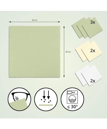 50% Biodegradable Microfiber Glasses Cleaning Cloths - Pack of 7 | Eco-Friendly 20x20 cm - Buy Online on GoSupps.com
