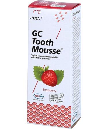 Buy GC Tooth Mousse Strawberry Cream - 40g | Best International Shipping | Smile Brighter & Healthier Teeth - Buy Online on GoSupps.com