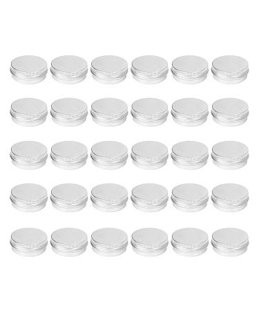 coserori 30 Screw Top Lip Balm Tins Containers (1oz)