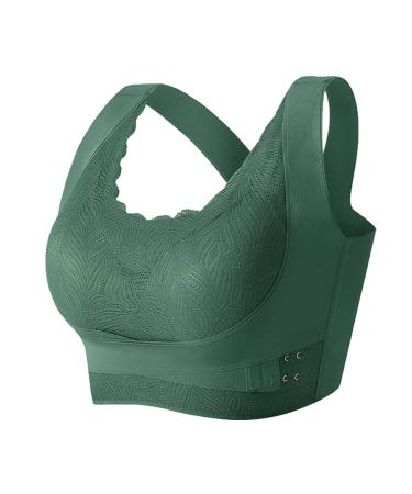Rtdgcv Sport BH Women Starker Halt Women Traceless Lace Side Buckle Gather and Fold Up Side Breast Sport Yoga Tank Top-Schlaf R ck-Bh Top Bh Big Breasts Strong Holding Bh in front AG XL XL