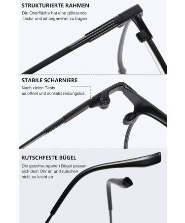 Shop Lanomi Varifocal Glasses for Men & Women - Photochromic Blue Light Filter UV400 Multifocal Reading Aid - Thin Metal Frame Self-Tinting Stylish Black (3.0x) - Buy Online on GoSupps.com