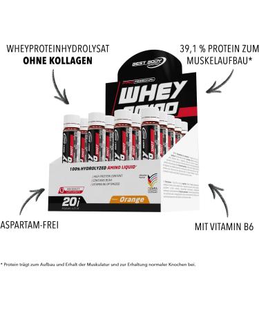 Best Body Nutrition Professional Whey Amino Shot - Orange Flavor 20 Ampoules (25 ml each) | 500 ml - Buy Internationally - Buy Online on GoSupps.com