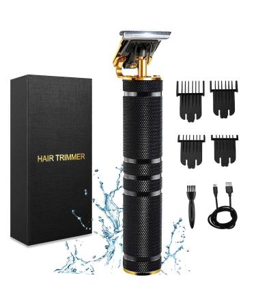Hair Clippers For Men, Grooming Rechargeable Cordless Close Cutting T-Blade Trimmer Mens 0mm Baldheaded Hair Clippers Zero Gapped Detail Beard Shaver (black)