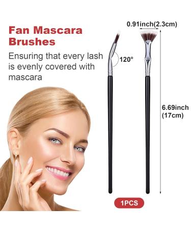 PAGOW 2024 New Folding Angle Scalloped Lash Brush | Multifunctional Mascara Fan Brush & Eyelash Comb Separator | Brown Bristles Makeup Tool (1 PCS) - International Shipping Available - Buy Online on GoSupps.com