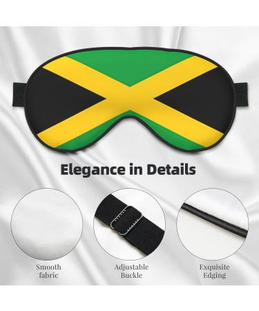 Jamaica Flag Eye Mask - Soft Adjustable Sleep Mask for Men & Women - Perfect Nighttime Comfort - Buy Online on GoSupps.com