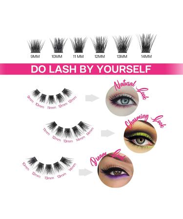 CALAILIS Naturals DIY Eyelash Extension Kit - 0.10mm 56 Roots, Glue, Tweezers - Individual Lashes Home Extension Set - Buy Online on GoSupps.com