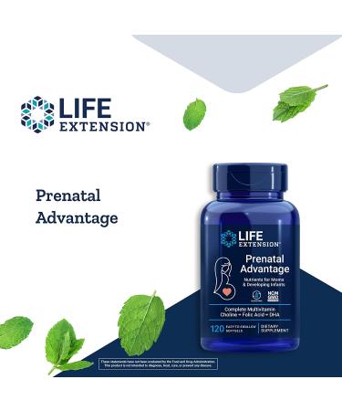 Life Extension Prenatal Advantage - 120 Easy-to-Swallow Softgels for Expecting Mothers - Buy Online on GoSupps.com