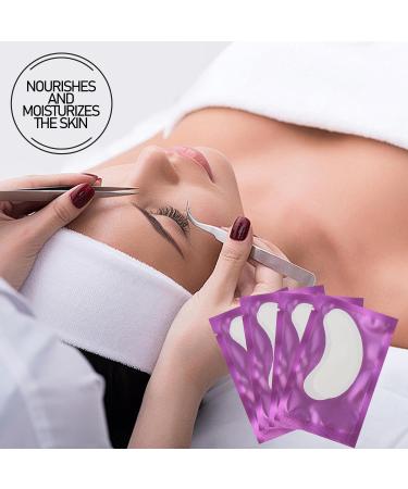 50 Pairs Eyelash Extension Gel Patches Kit - Natural Hydrogel Eye Mask Pads for Beauty Makeup - 50 Purple Lash Gel Pads Supplies - Buy Online on GoSupps.com