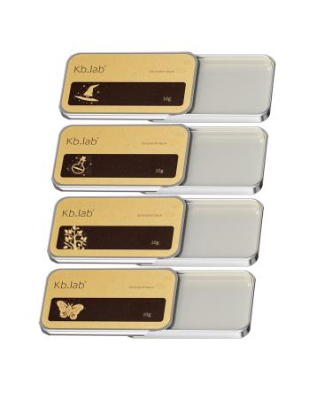 4PCS Solid Balm Set Solid Perfume Portable Pocket Balm Perfume Perfect for Travel Use Natural Fragrance Cologne for Men and Women 0.35 OZ Each