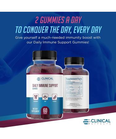 Daily Immune Support Elderberry Gummies with Zinc & Vitamin C - 60 Gummies for Adults - Immunity Defense Support - Made in the USA - Buy Online on GoSupps.com