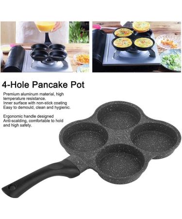 WIPPWER Saucepan 4-Hole Pancake Omelet Eggs Pan Frying Pot Breakfast Maker Kitchen Utensil Saucepan Cookware Wok - Buy Online on GoSupps.com