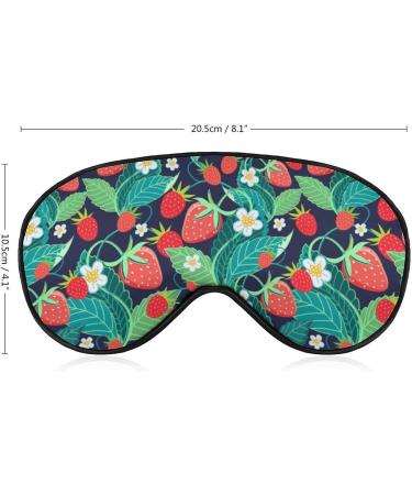 Shop Bright Strawberries & Berries Sleep Mask for Women | Adjustable Eye Shades with Elastic Strap - Perfect for Restful Sleep - Buy Online on GoSupps.com