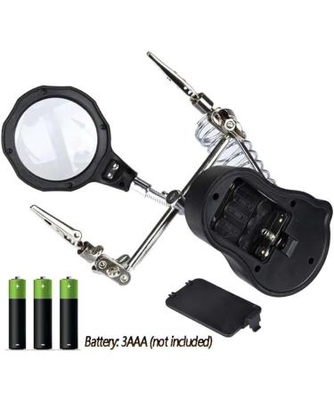 Magnifying Glass LED 3X Magnifying Lamp Metal Clamp Reading Jewellery Loupe Watch and Electronic Repair Magnifier Safehappy - Buy Online on GoSupps.com