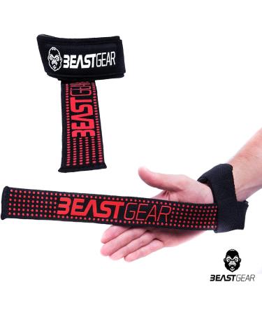 Beast Gear Strength Training Aids - Extra Strong Lifting Straps with Gel Knobs for Bodybuilding | 2 Set | 57cm Optimal Length | Ideal for Men & Women - Buy Online on GoSupps.com