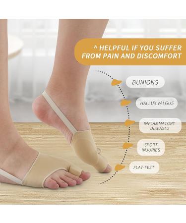 KTSAY Upgraded Bunion Corrector 2 Pcs - Non-Surgical Toe Socks for Hallux Valgus Pain Relief - Comfortable & Breathable Day/Night Support - Non-Slip Big Toe Straightener for Women & Men - Buy Online on GoSupps.com