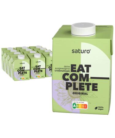 Saturo drinking meal original |Astronaut food with protein & 500kcal |Vegan drinking food with valuable nutrients |12 x 500 ml original 500 ml (12 pack)