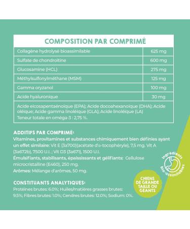 MAIKAI Anti-Osteoarthritis Tablets for Large Dogs - 120 tablets - Food supplement concentrated in Glucosamine Chondroitin MSM Omega 3 and Hyaluronic Acid - Strengthens Joints - Buy Online on GoSupps.com