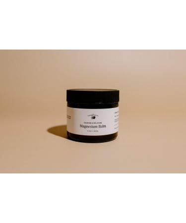 Magnesium Balm with Magnesium Chloride Organic Jojoba Oil Organic Shea Butter Lavender Essential Oil and Organic Beeswax (2 oz) 2 Ounce