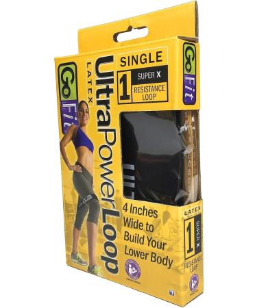 Buy GoFit GF-SUPL-SX Single Ultra Power Loop - Black Super X 25 lbs | Best Power Resistance Bands for Home Workouts - International Shipping Available - Buy Online on GoSupps.com