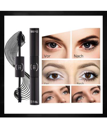 Mimore Double Effect Thick Mascara Natural Thick Waterproof Makeup Mascara Thick Thickening Lengthening False Eyelash Effect Mascara Black Mascara No Smudging Lasting All Day - Buy Online on GoSupps.com