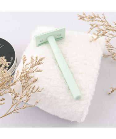 Copper Single Blade Razor | Gentle & Close Shave | Double Edge Safety Razor with 10 Blade Refills | Eco-Friendly Less Irritation for Sensitive Skin | Mint Green - Buy Online on GoSupps.com