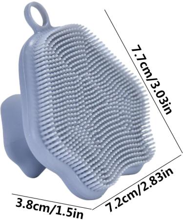 Silicone Face Brush - Silicone Face Scrubber Exfoliator with Handle Facial Cleansing Brush Face Wash Brush Face Exfoliator Brush Silicone Face Scrub for Sensitive Skin Jimii Gray - Buy Online on GoSupps.com
