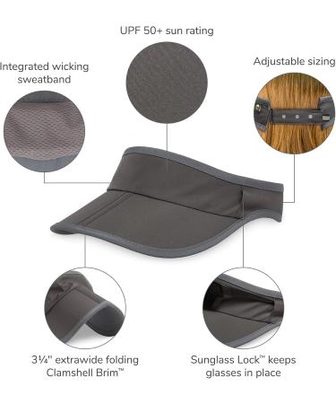 Sunday Afternoons Aero Visor - Black/Gray Slate | Ultimate Sun Protection for Outdoor Adventures - Buy Online on GoSupps.com